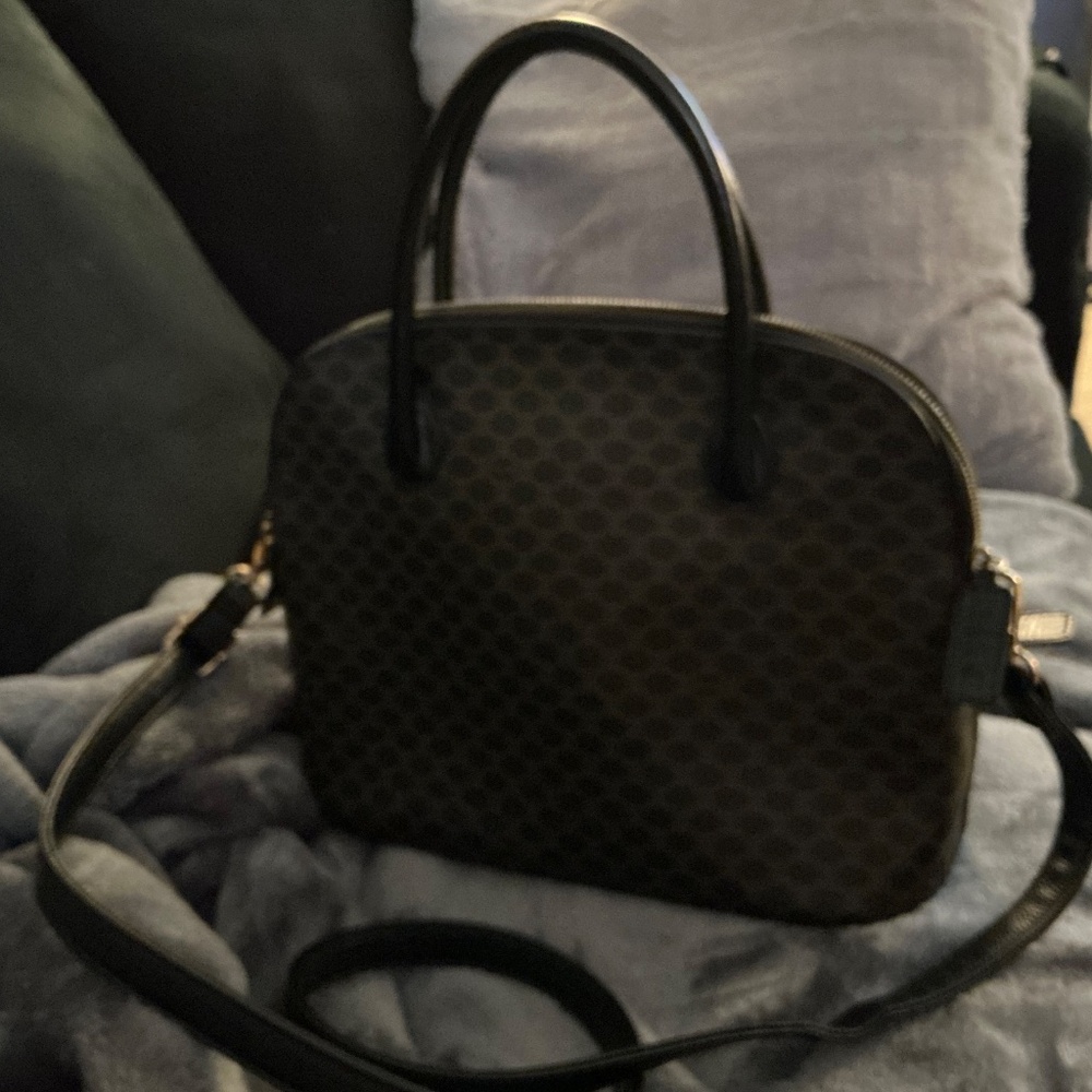 CELINE Macadam 2‑Way Handbag – Vintage PVC & Leather – Authentic - Picture 9 of 12